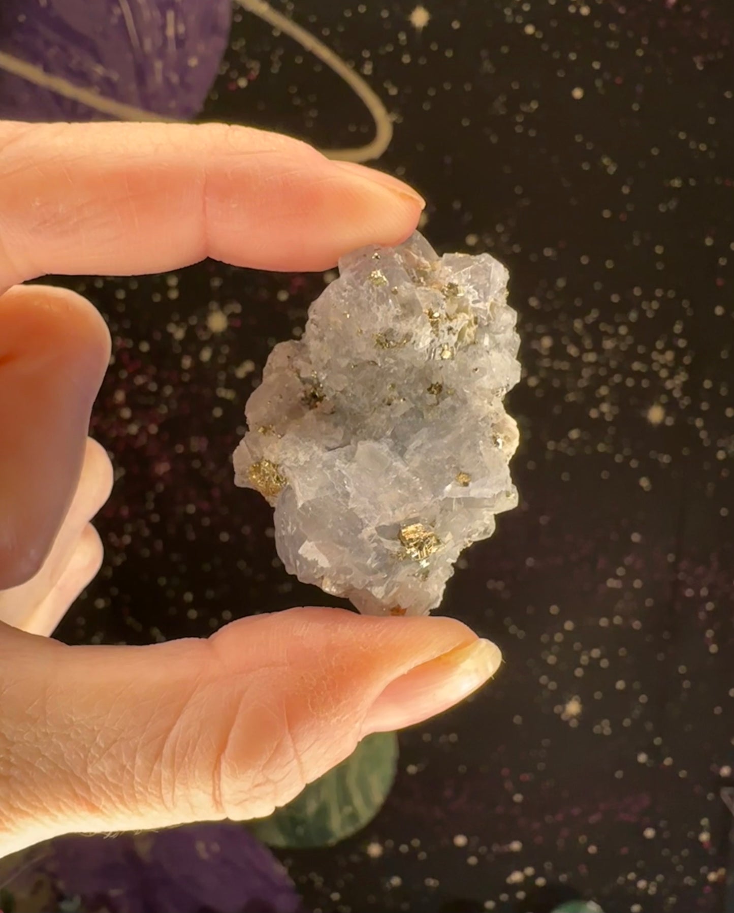 Pyrite on Fluorite Specimen