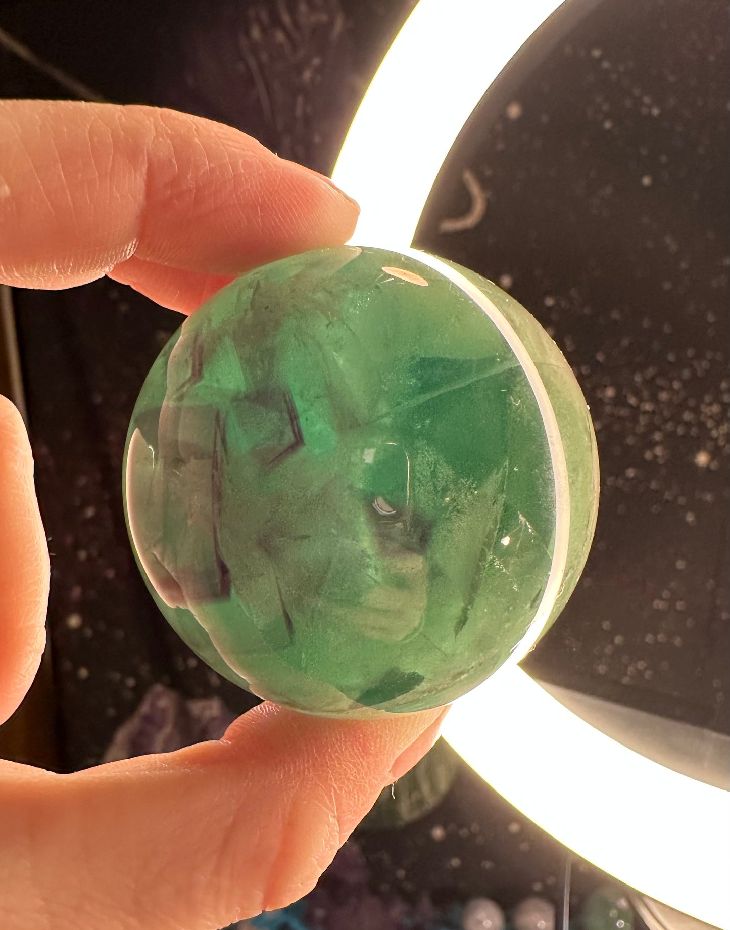 Rainbow Fluorite Sphere