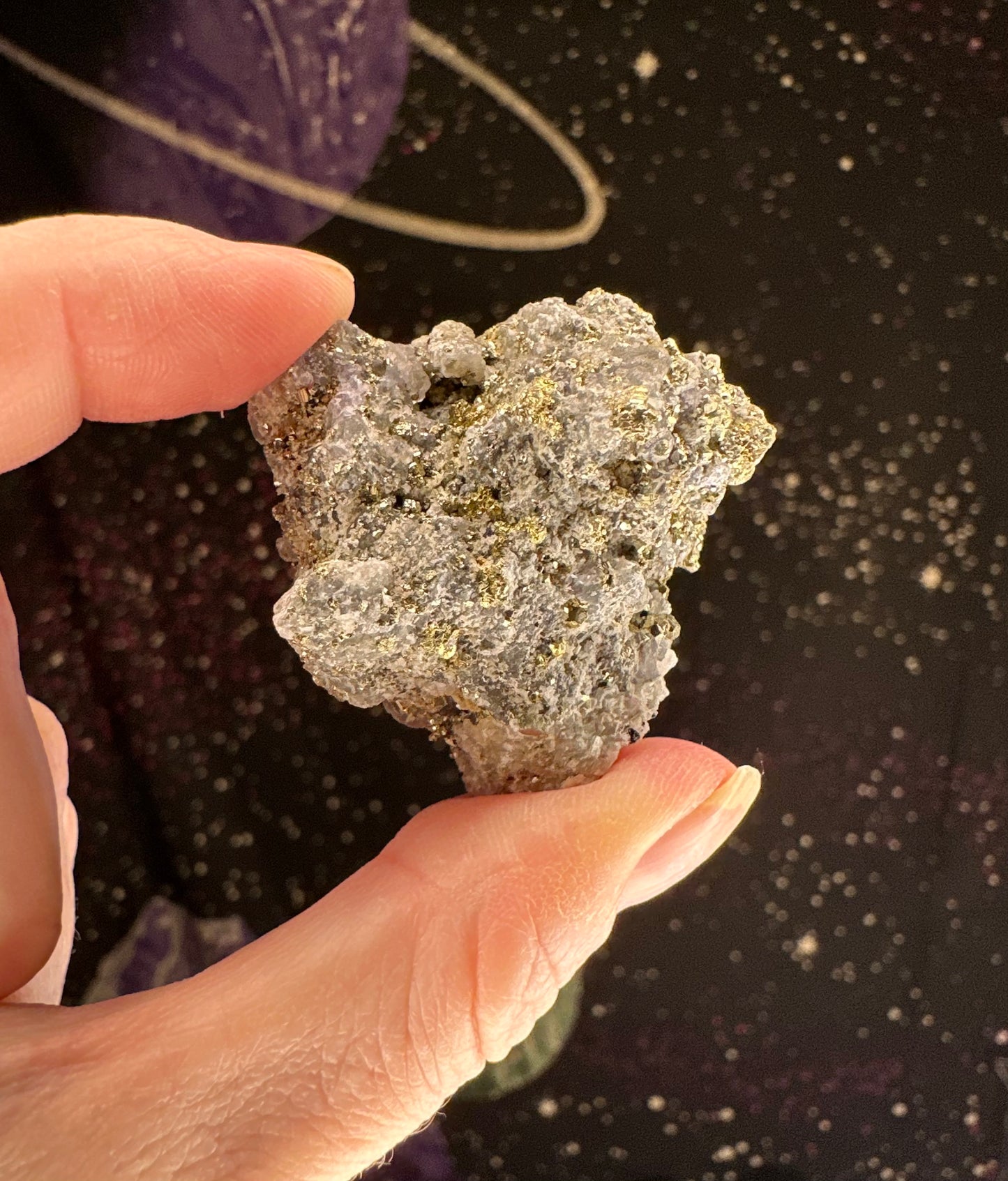 Pyrite on Fluorite Specimen
