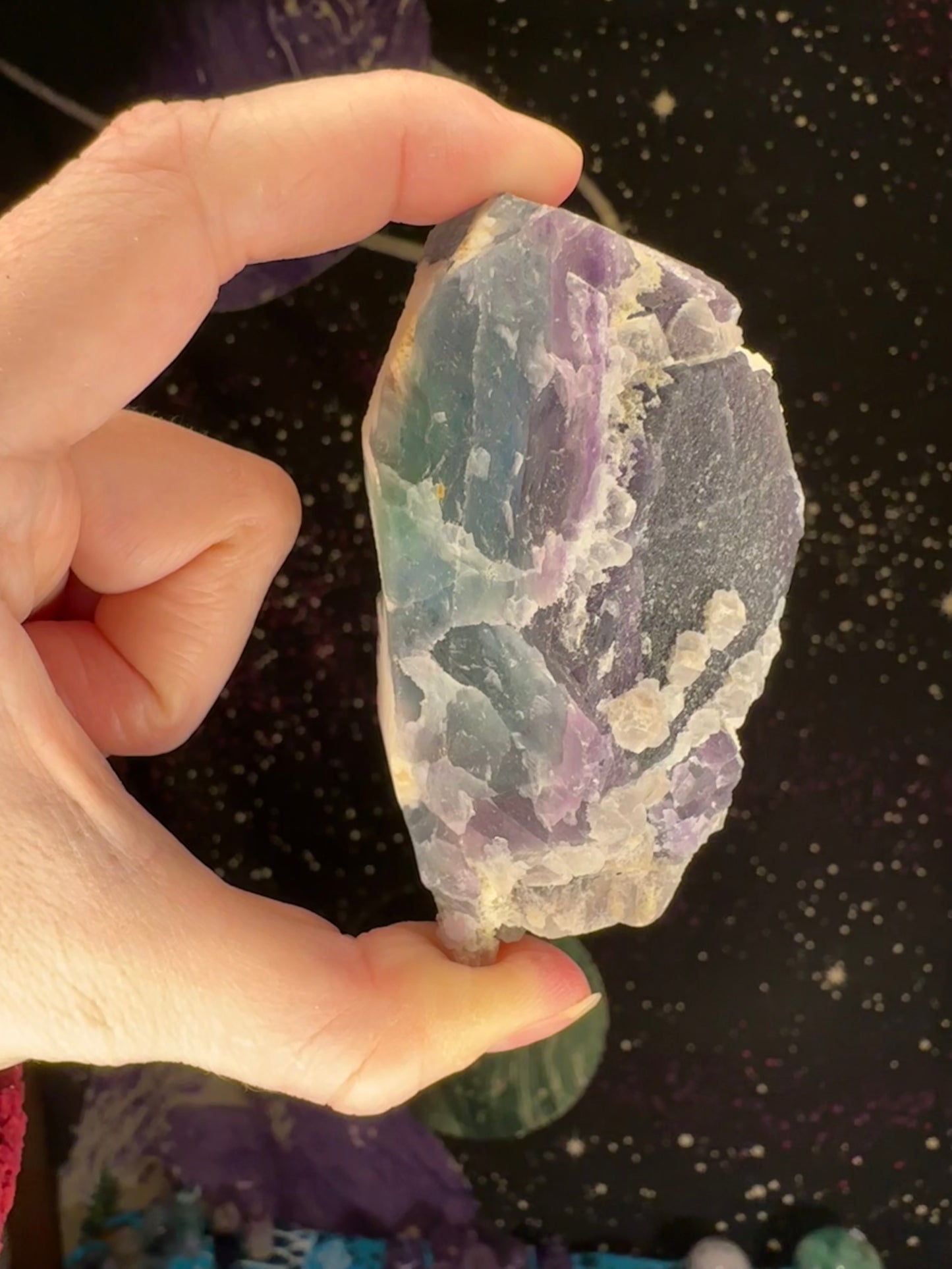 Raw Octahedral Father Fluorite