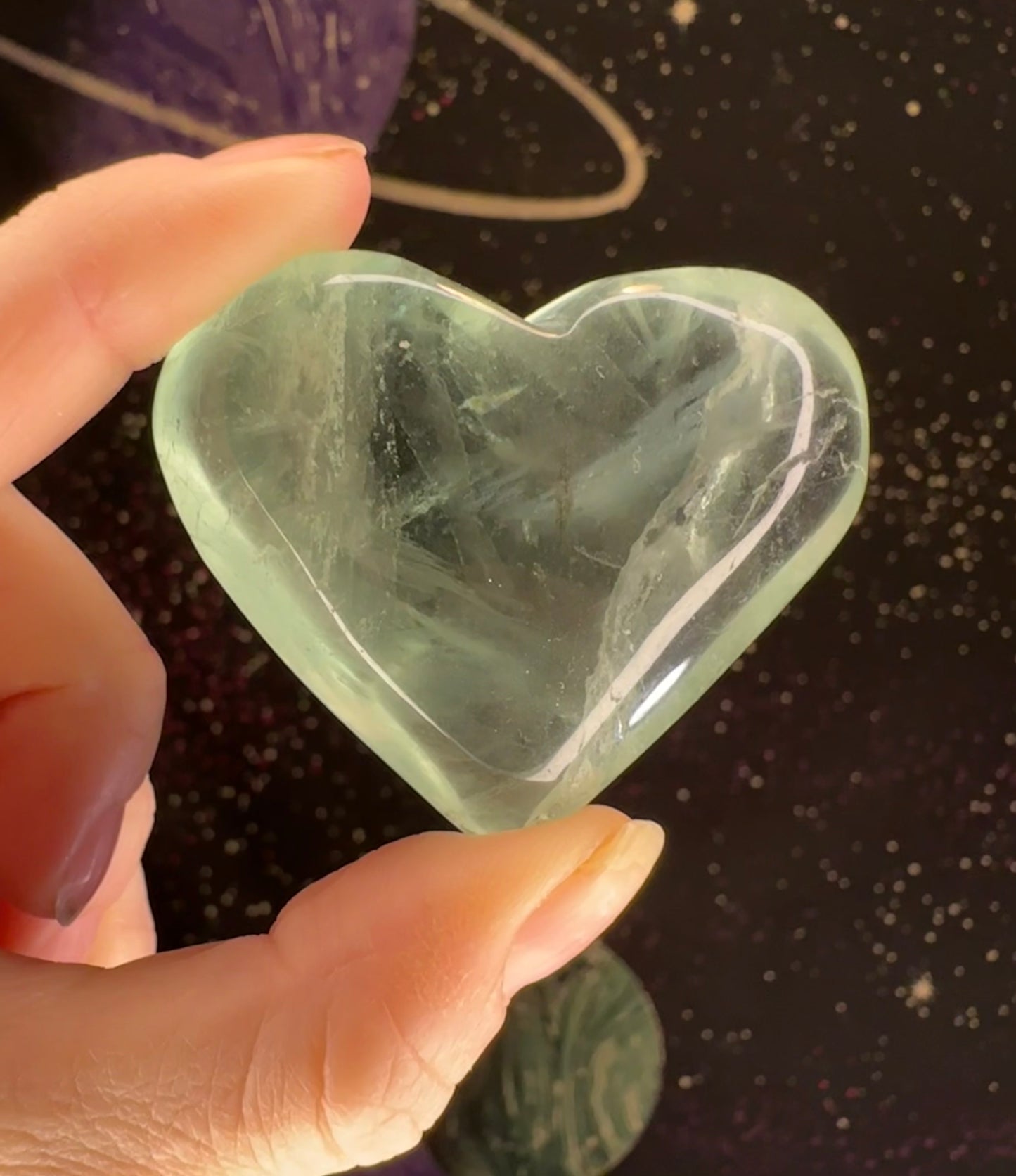 Green Fluorite Heart
