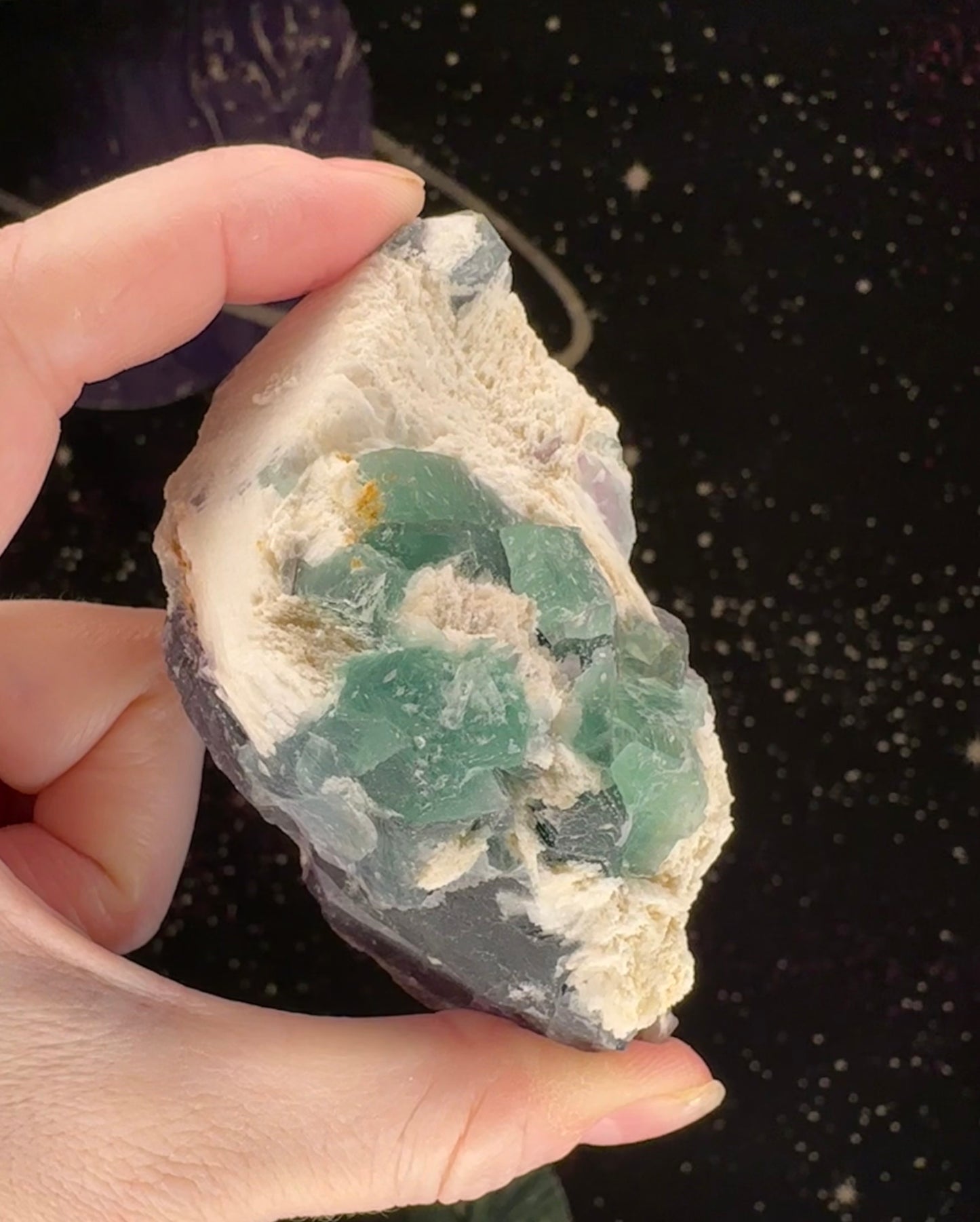 Raw Octahedral Father Fluorite