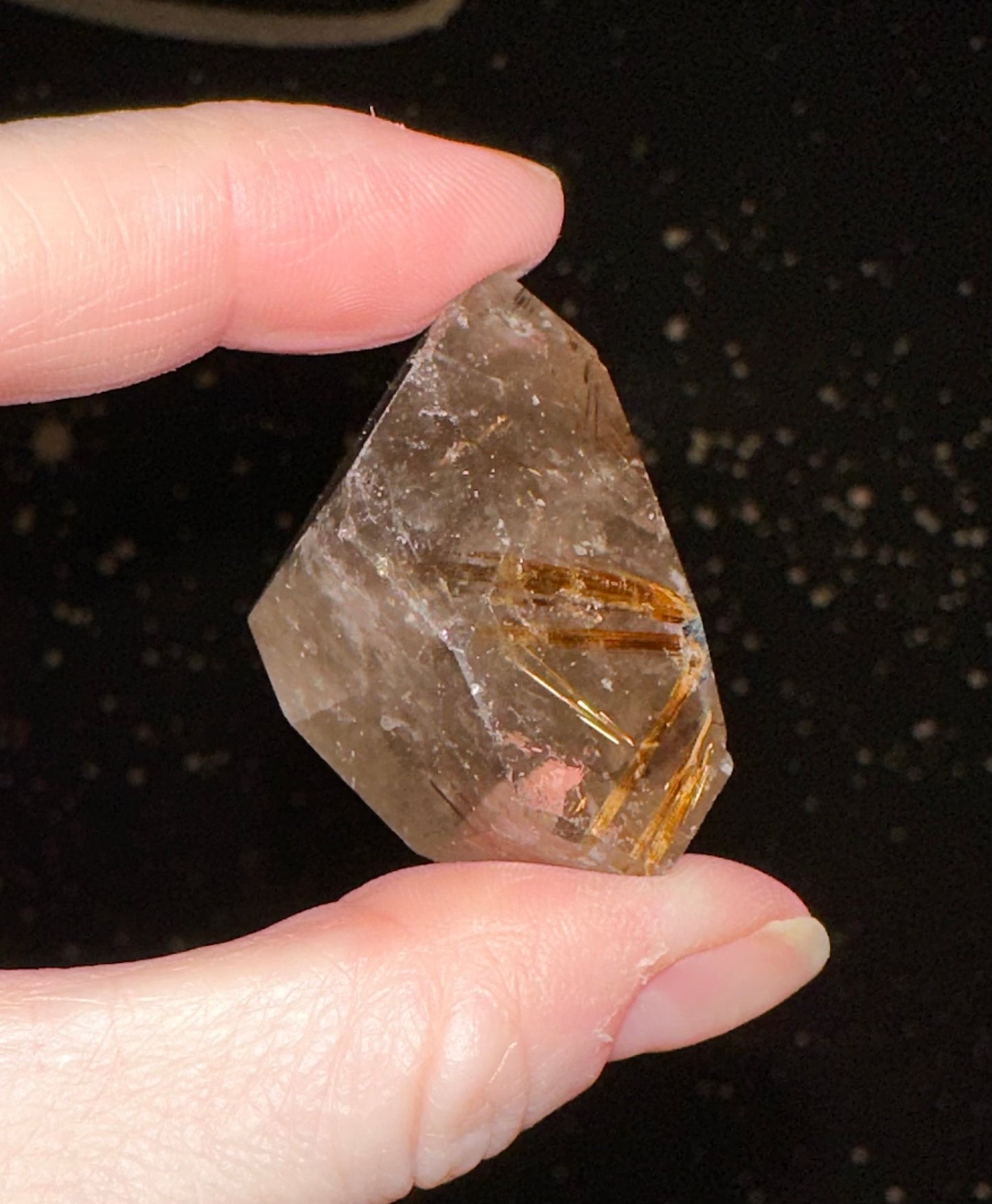 Golden Rutile Freeform w/ Lodolite (Garden Quartz) inclusions