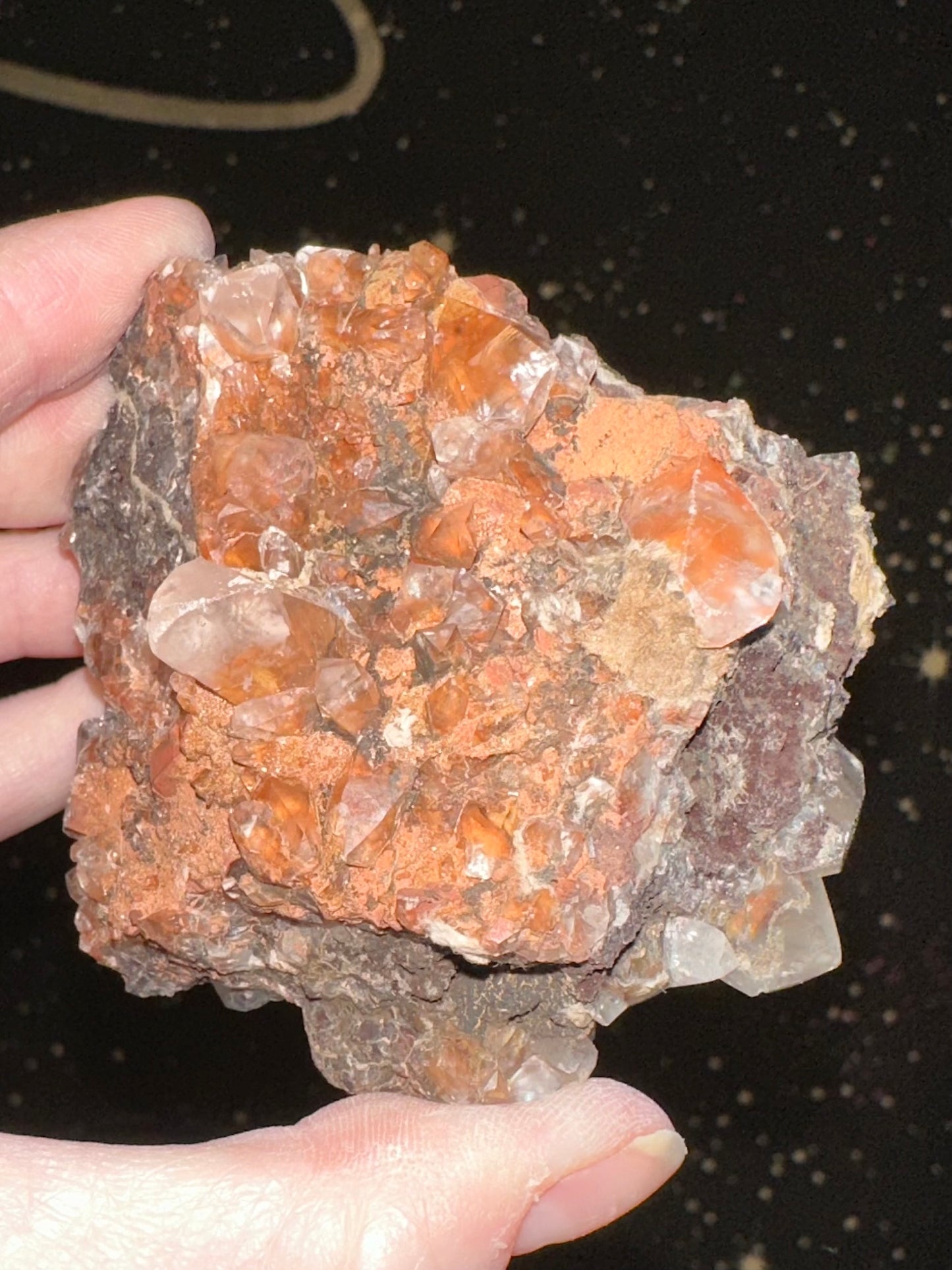 Diamond Red Calcite Cluster