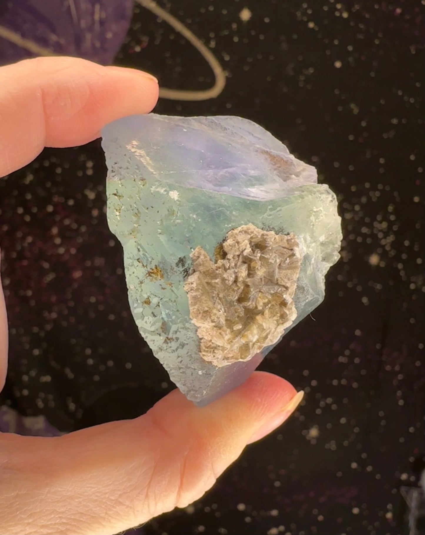 Raw Octahedral Fluorite