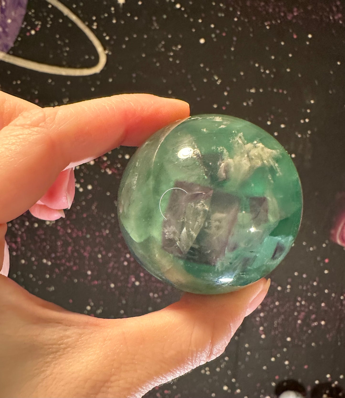 Rainbow Fluorite Sphere