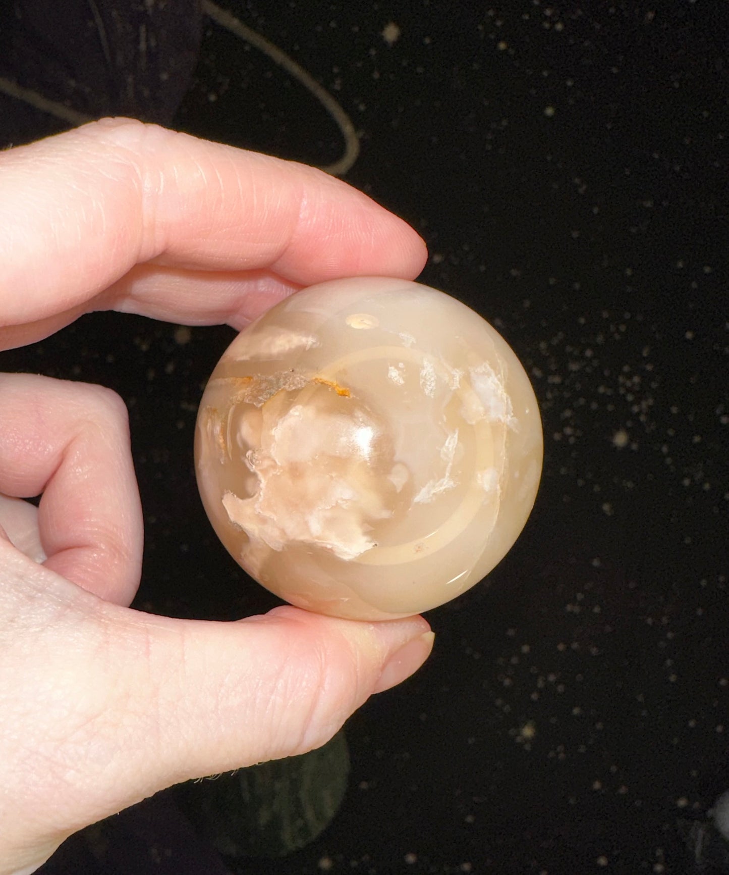 Flower Agate (w/ Pink Amethyst) Sphere