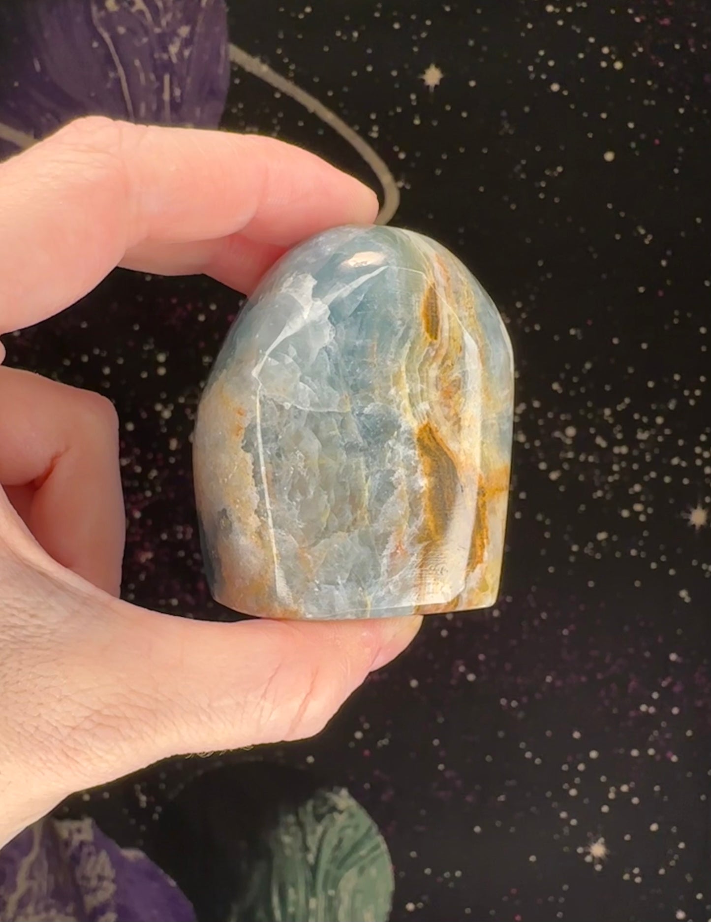 Blue Onyx (Aquatine Lemurian) Freeform