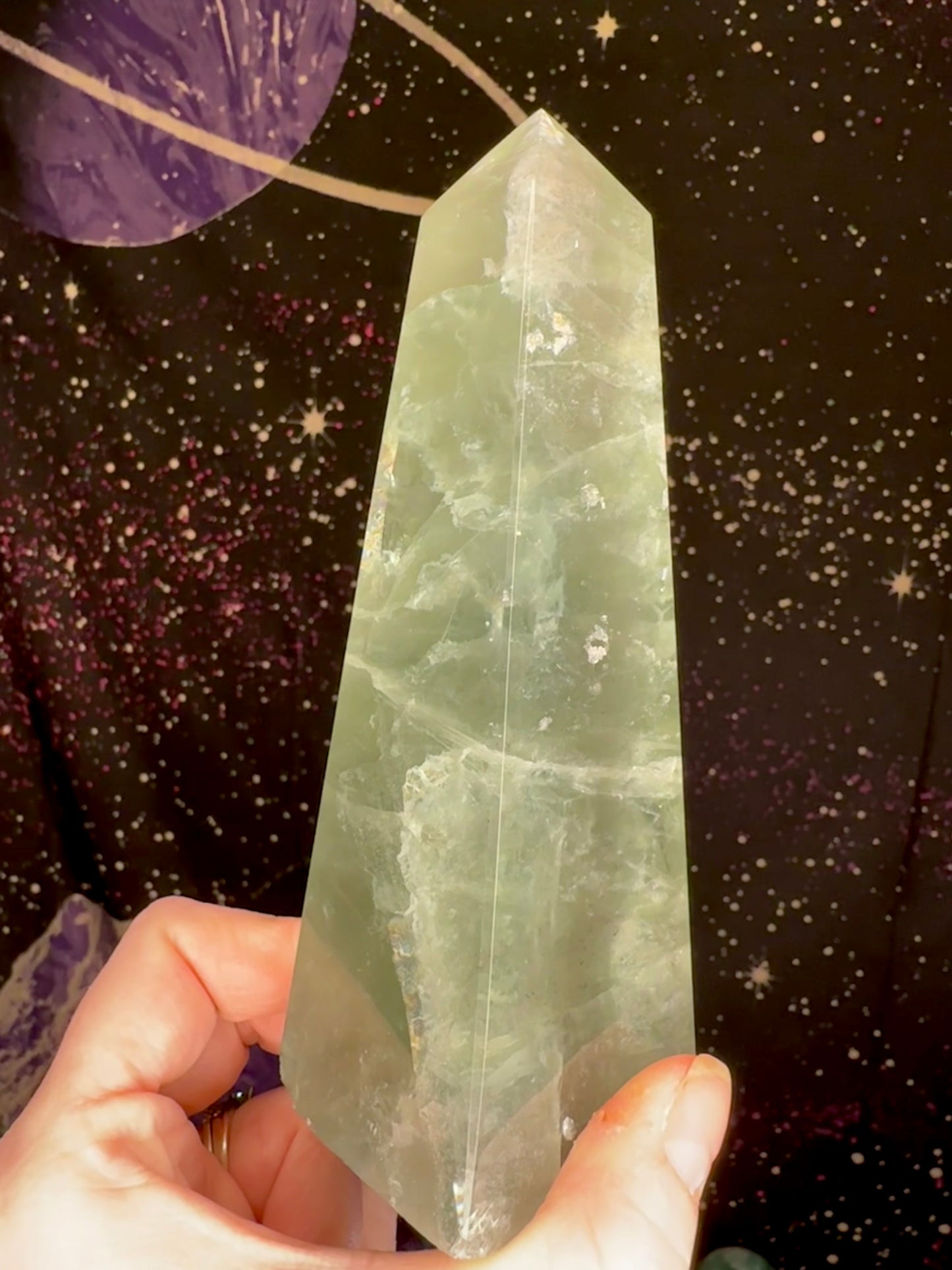 Baja Blast/Green Fluorite Obelisk