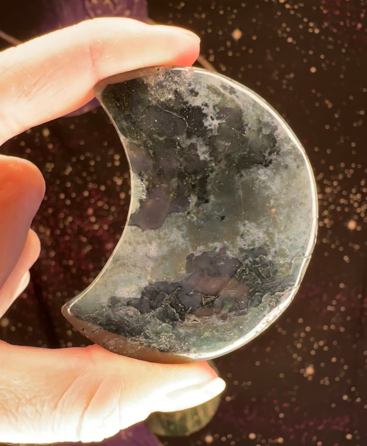 Moss Agate Moon