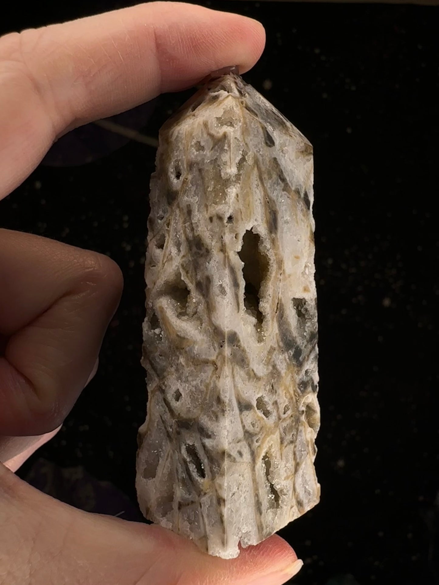 Druzy Chalcedony Tower