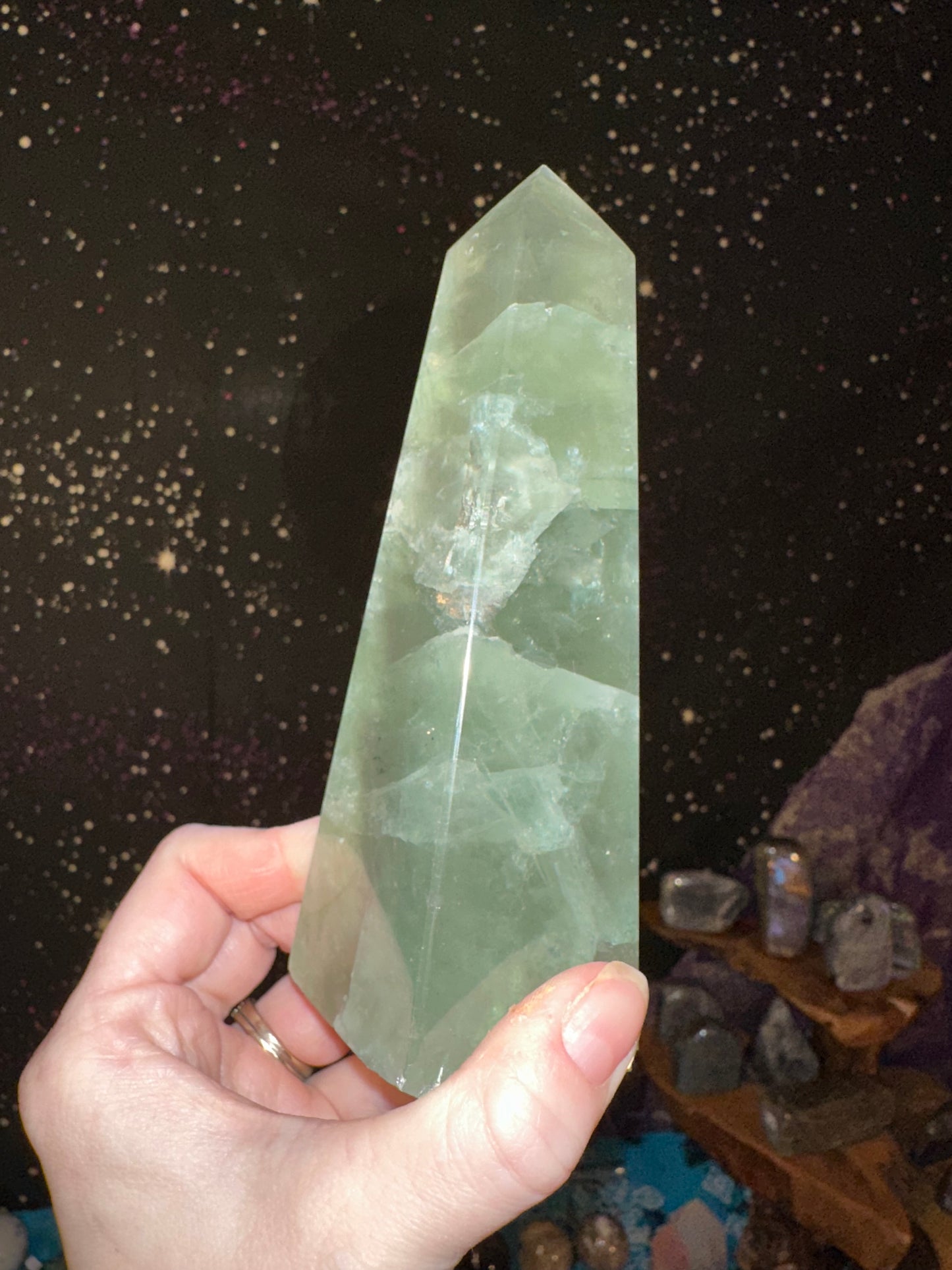 Baja Blast/Green Fluorite Obelisk