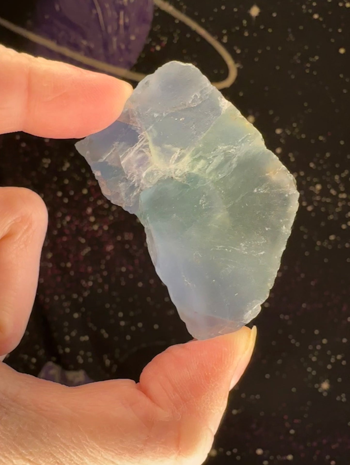 Raw Octahedral Fluorite