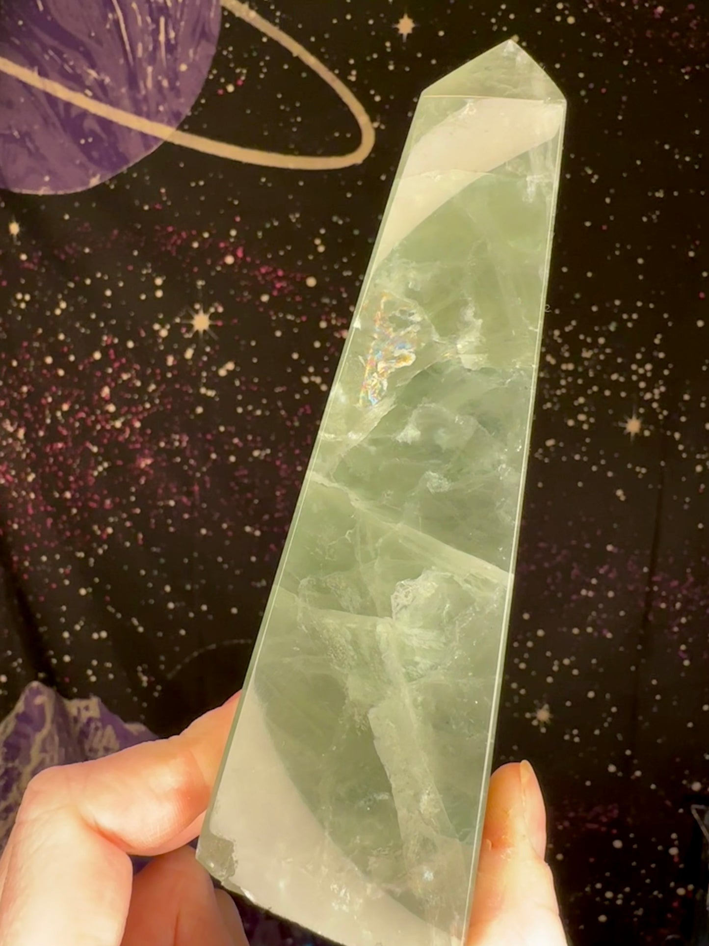 Baja Blast/Green Fluorite Obelisk