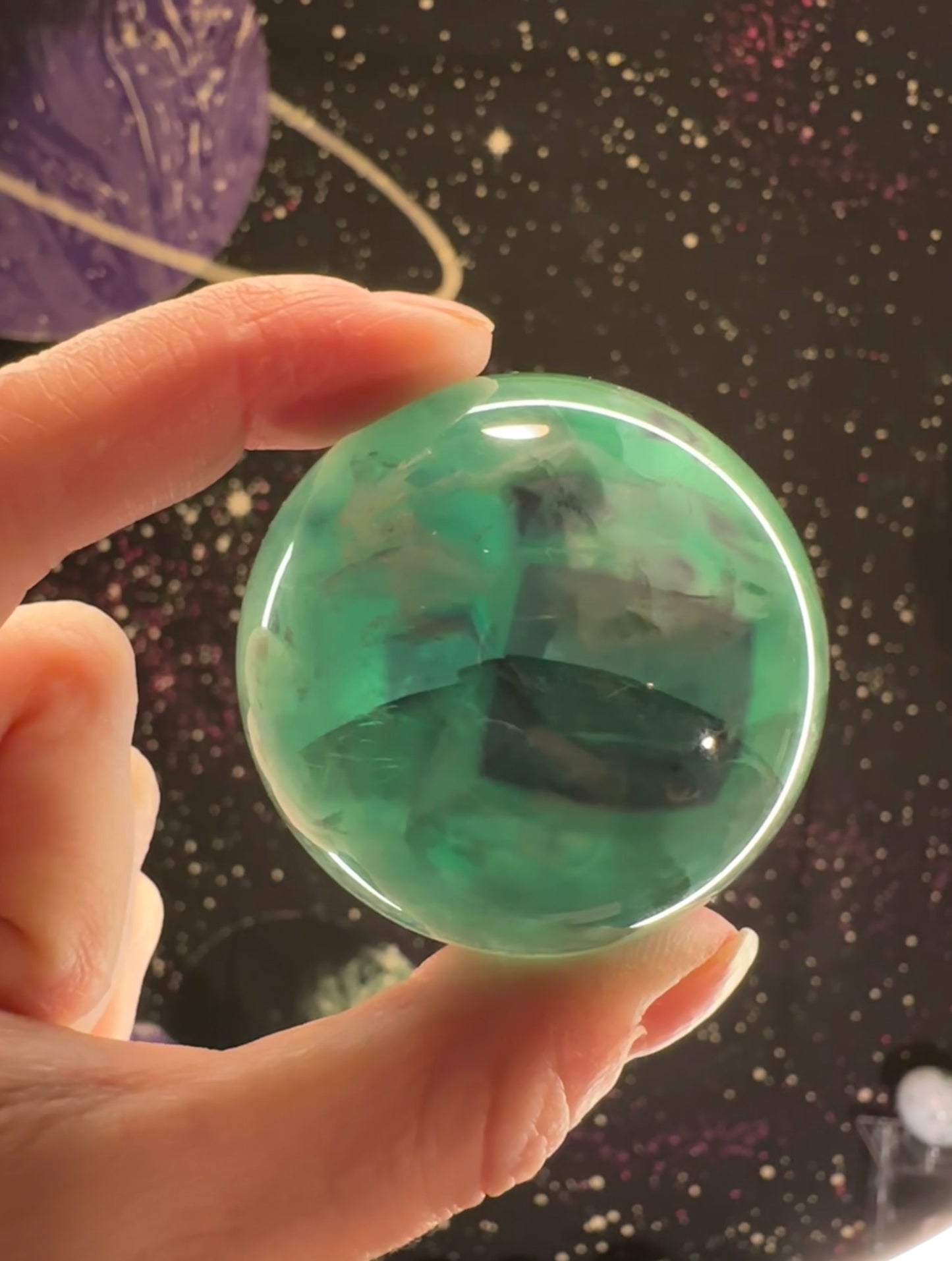 Rainbow Fluorite Sphere