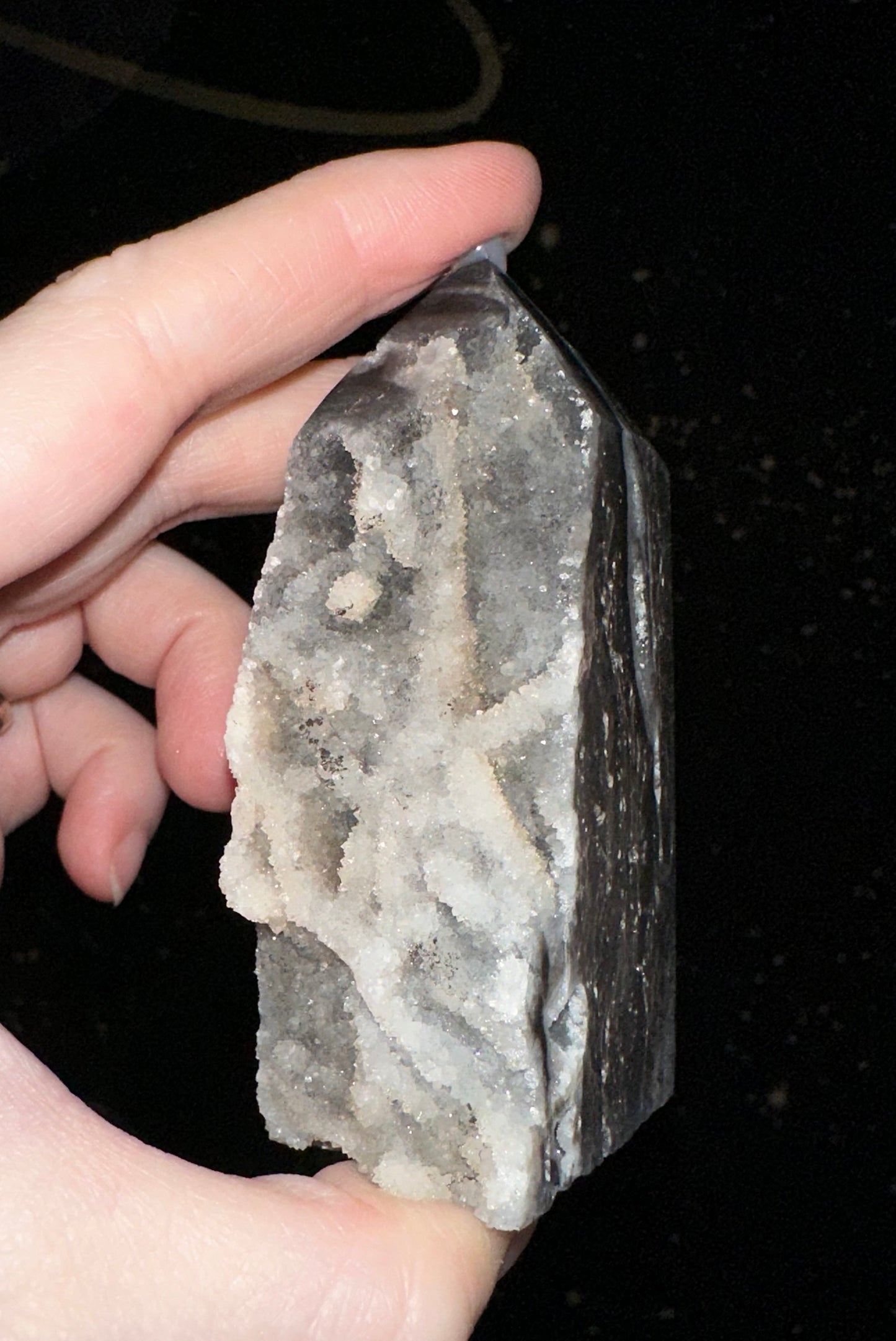 Druzy Chalcedony Tower