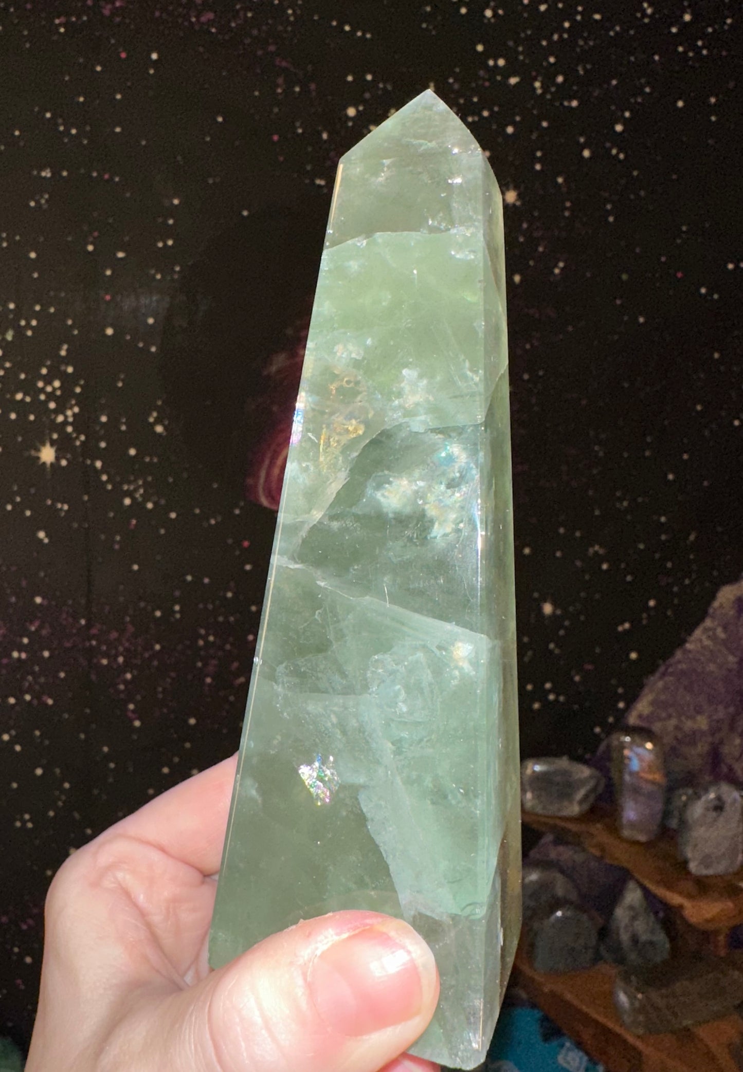 Baja Blast/Green Fluorite Obelisk