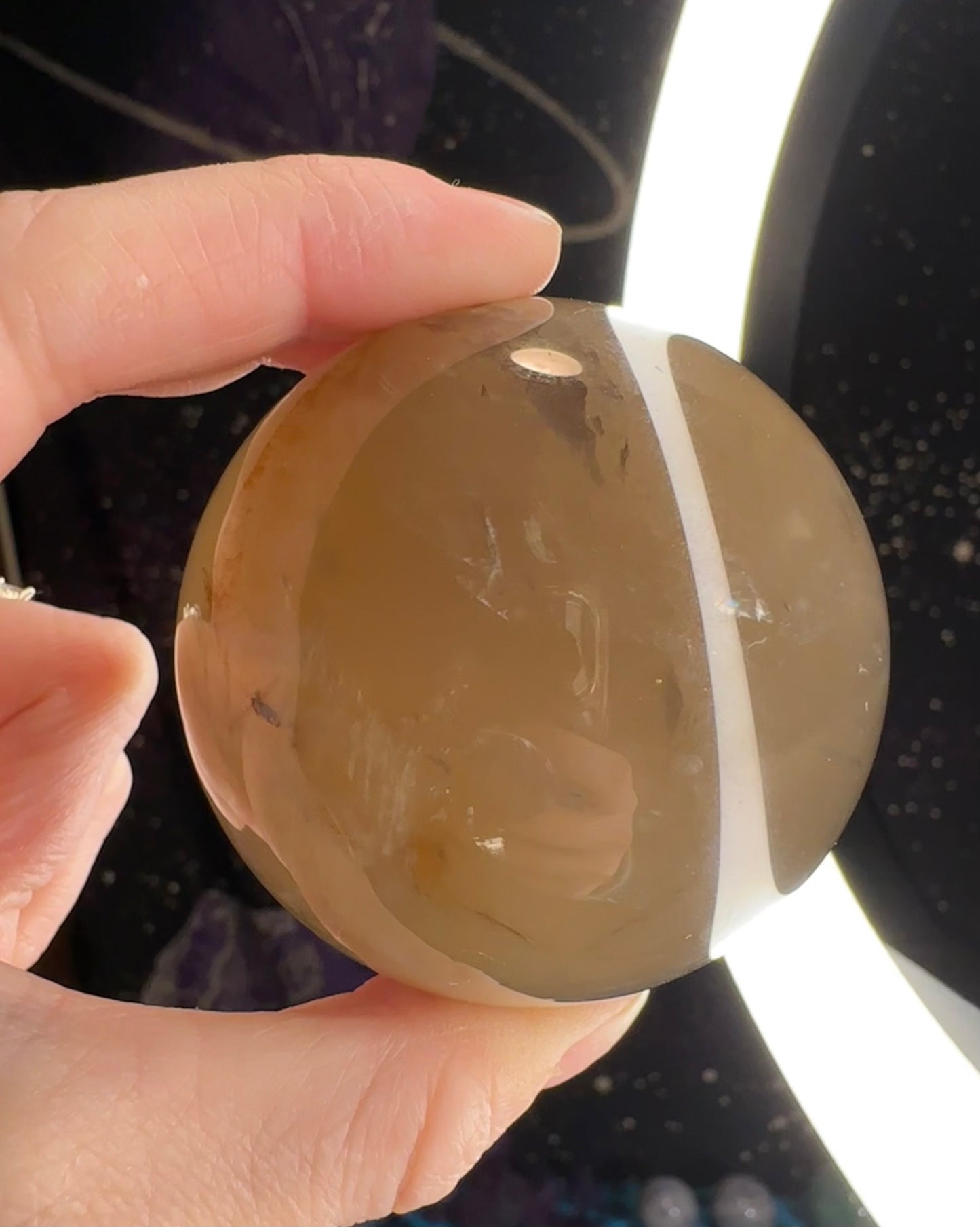 Black Rose Quartz Sphere