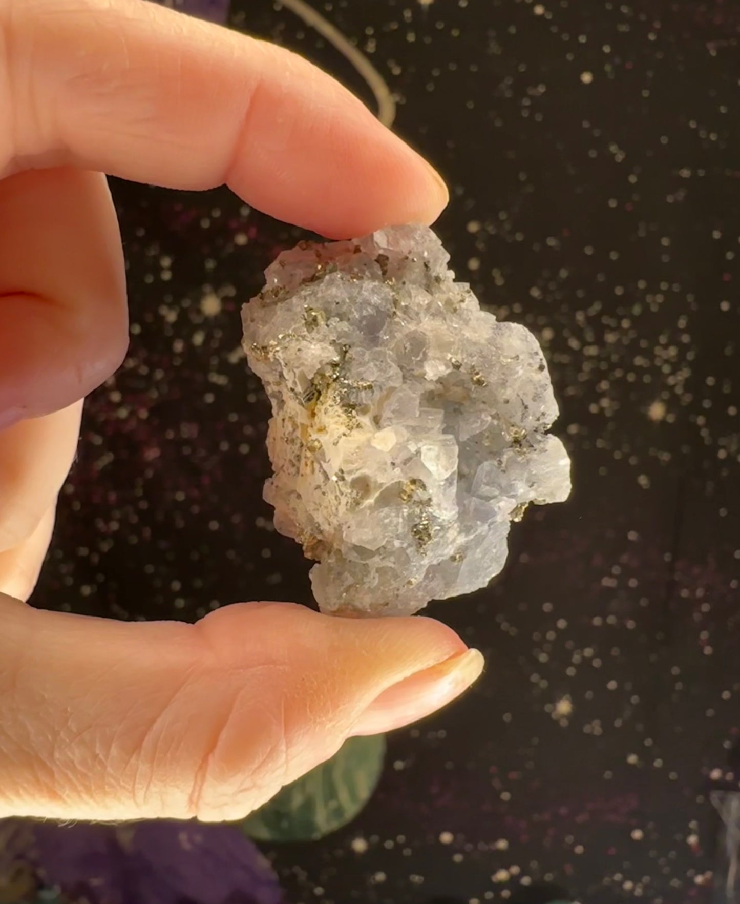 Pyrite on Fluorite Specimen