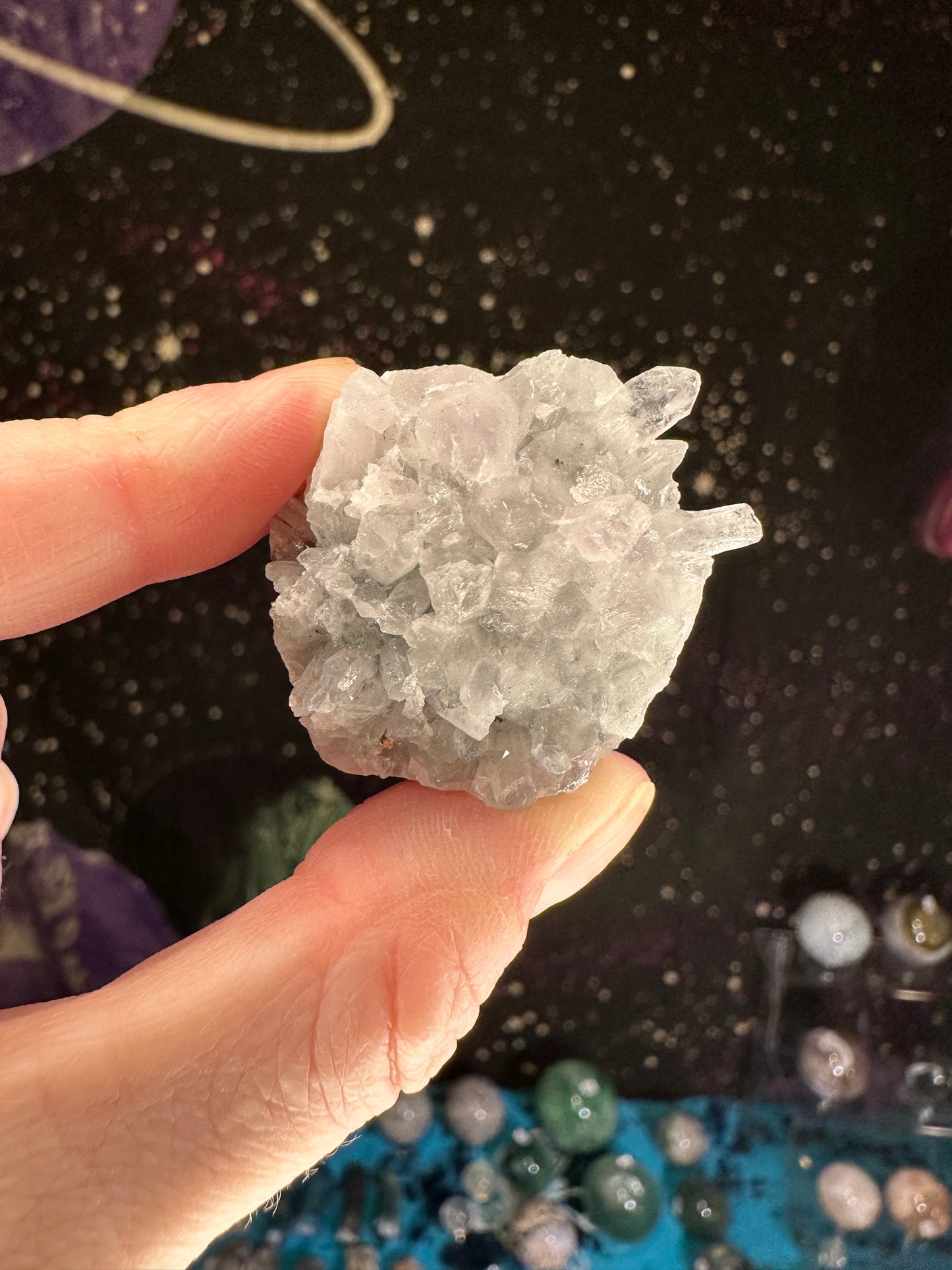 Clear Quartz Cluster with Pyrite
