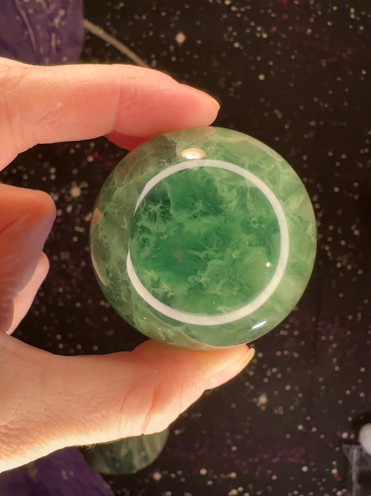 Feather Fluorite Sphere
