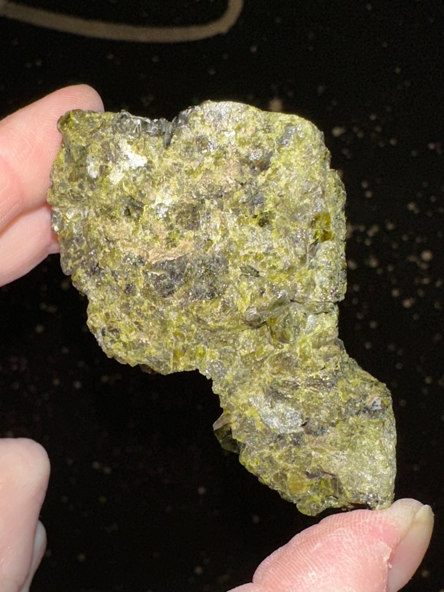 Epidote on Quartz Cluster