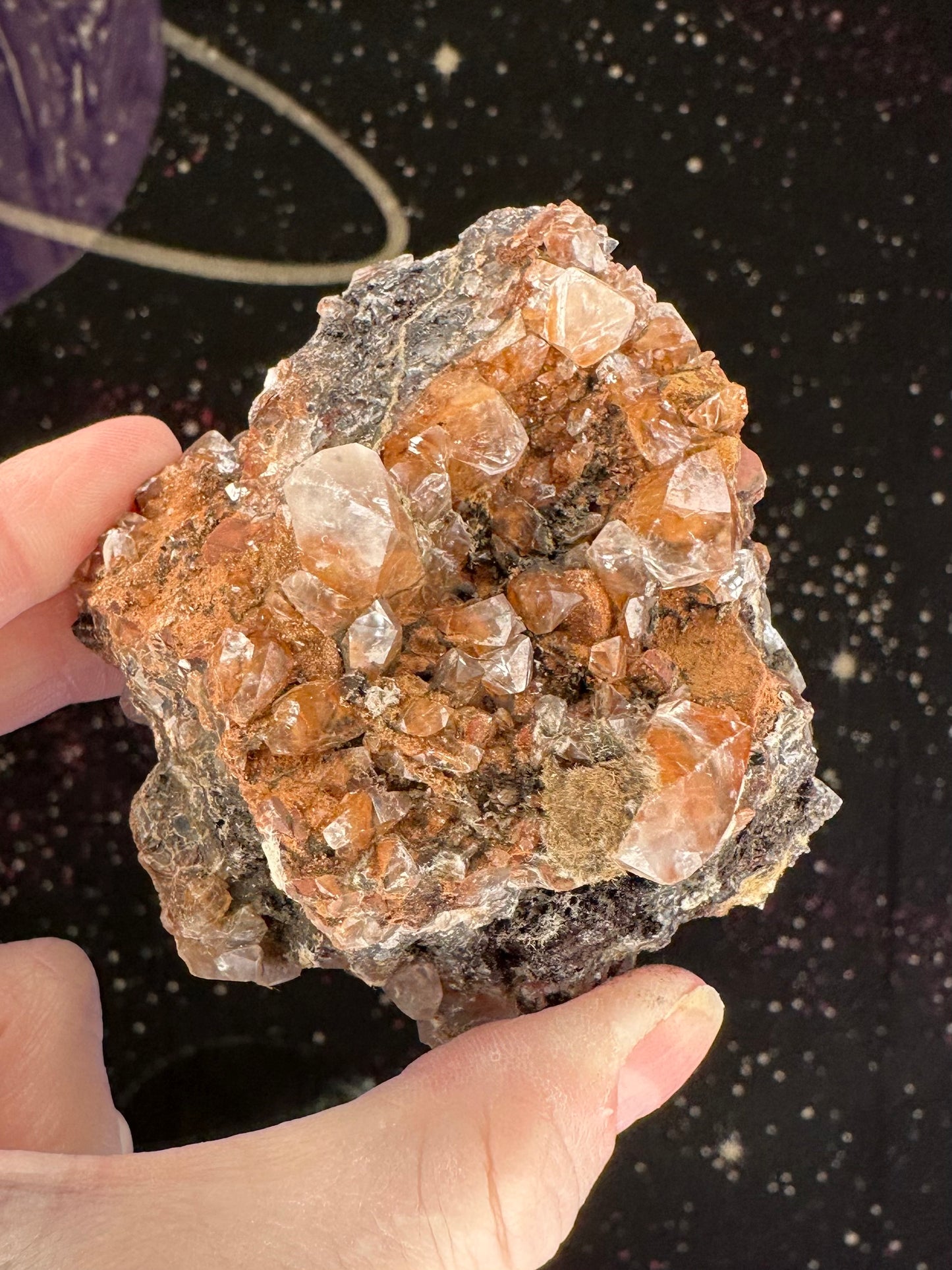 Diamond Red Calcite Cluster