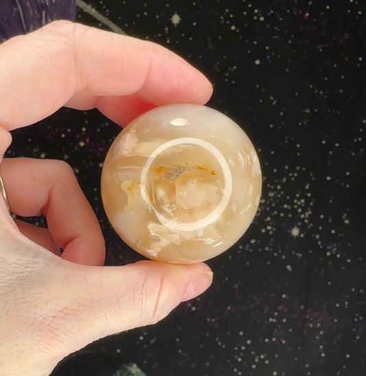 Flower Agate (w/ Pink Amethyst) Sphere