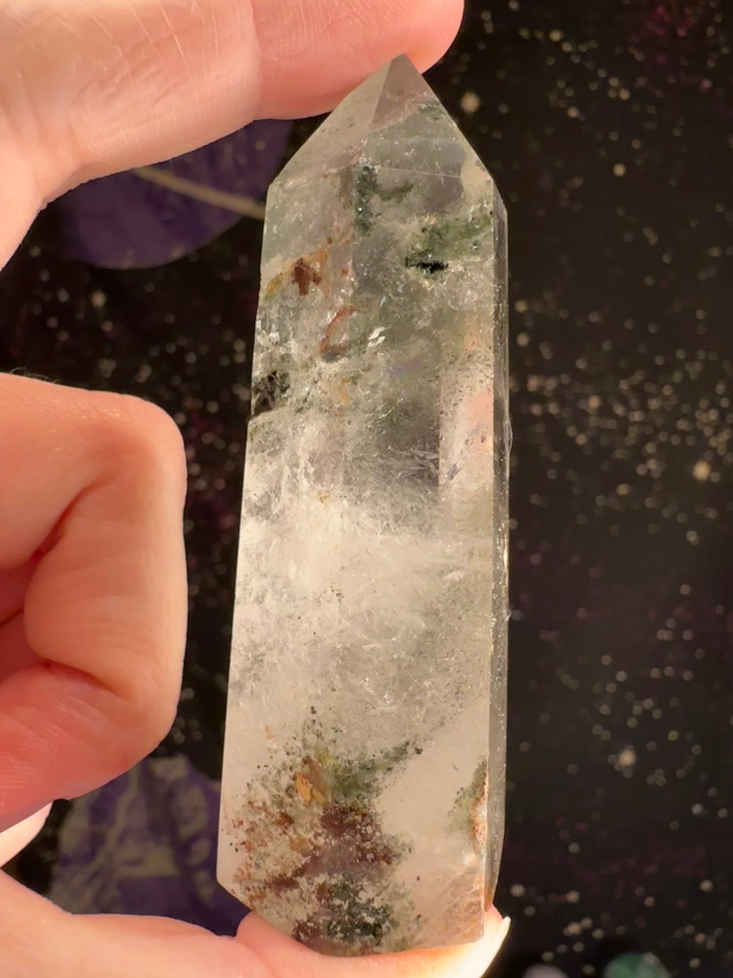 Garden Quartz (Lodalite) tower