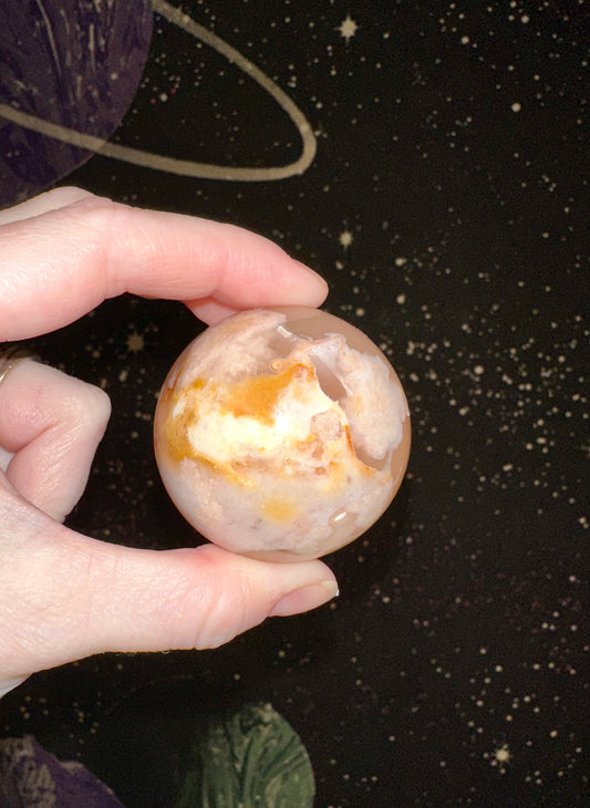 Flower Agate Sphere