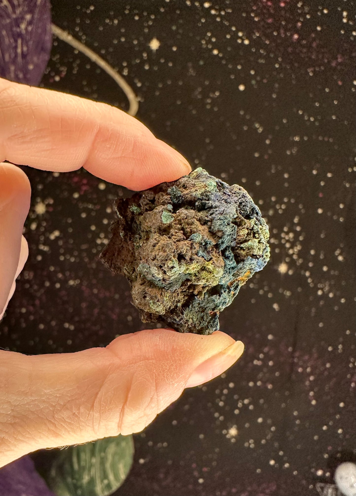 Azurite with Malachite