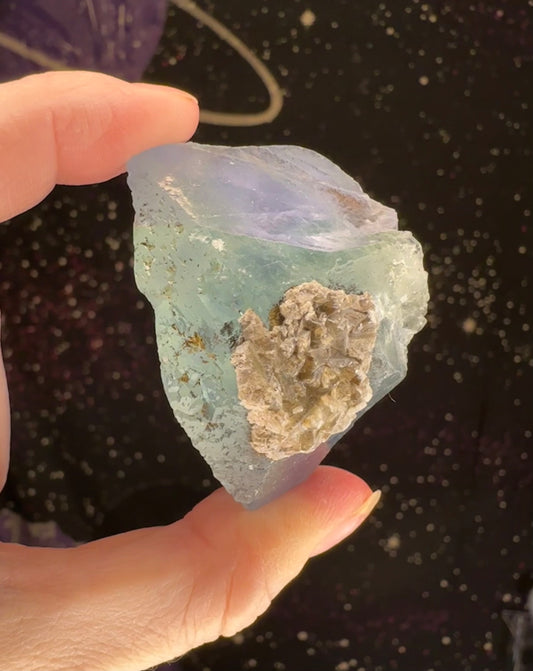 Raw Octahedral Fluorite