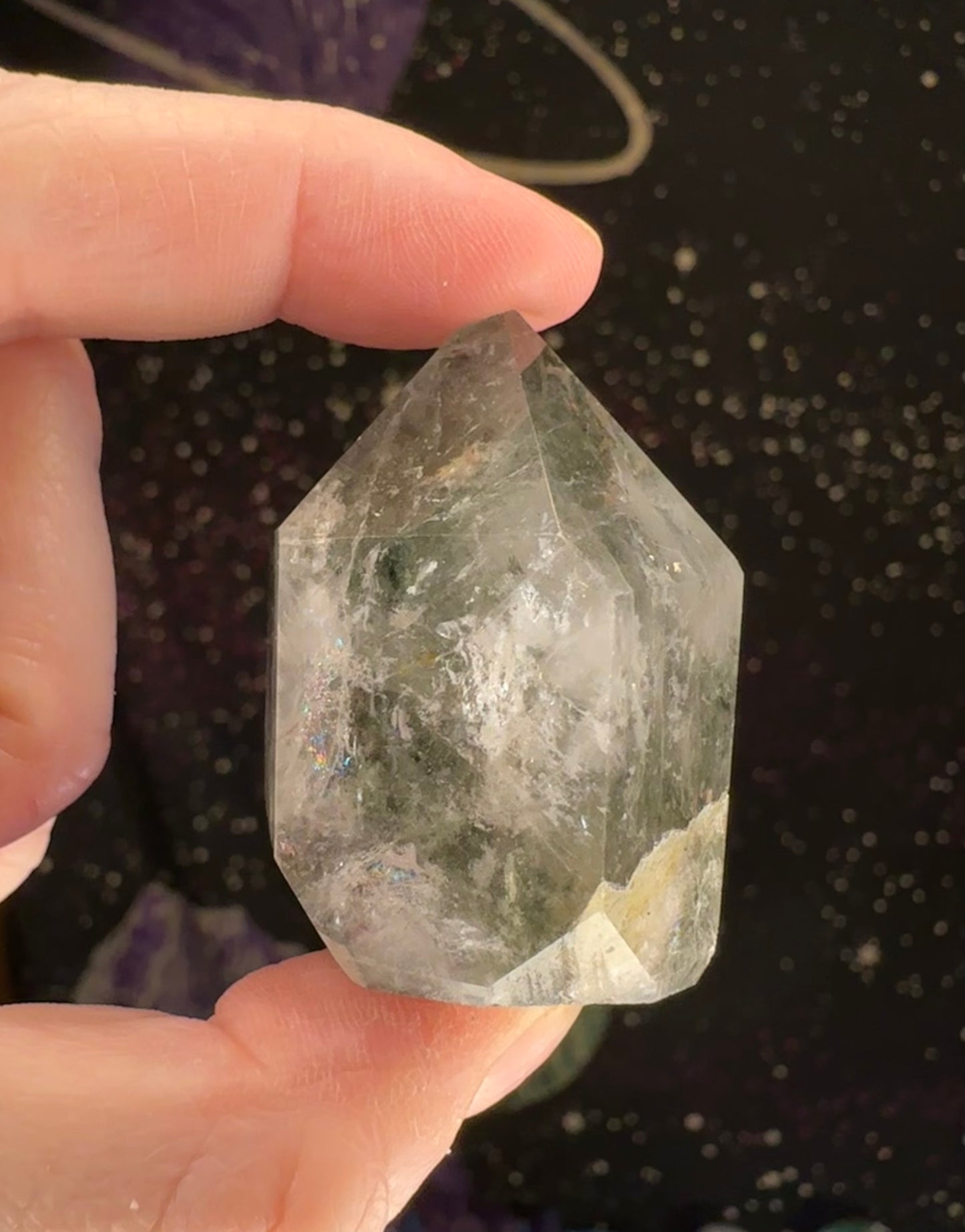 Garden Quartz (Lodalite) tower