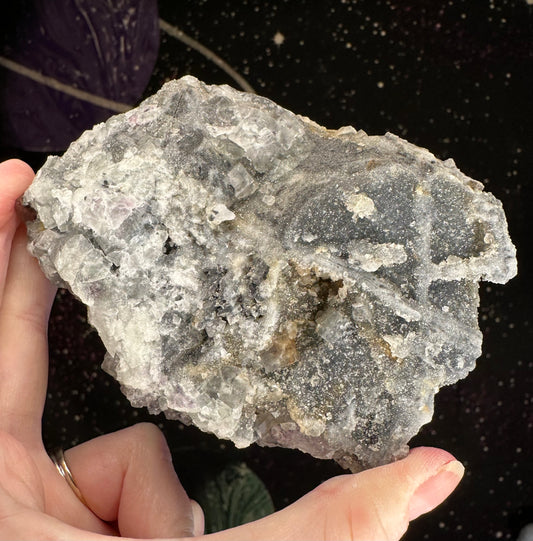 Grey/Blue Cubic Fluorite