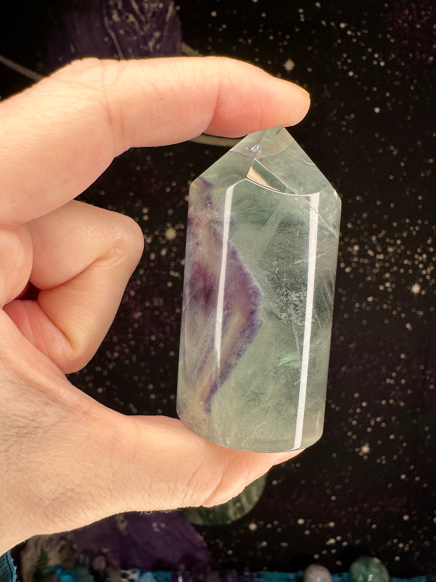 Cylinder Rainbow Fluorite Tower