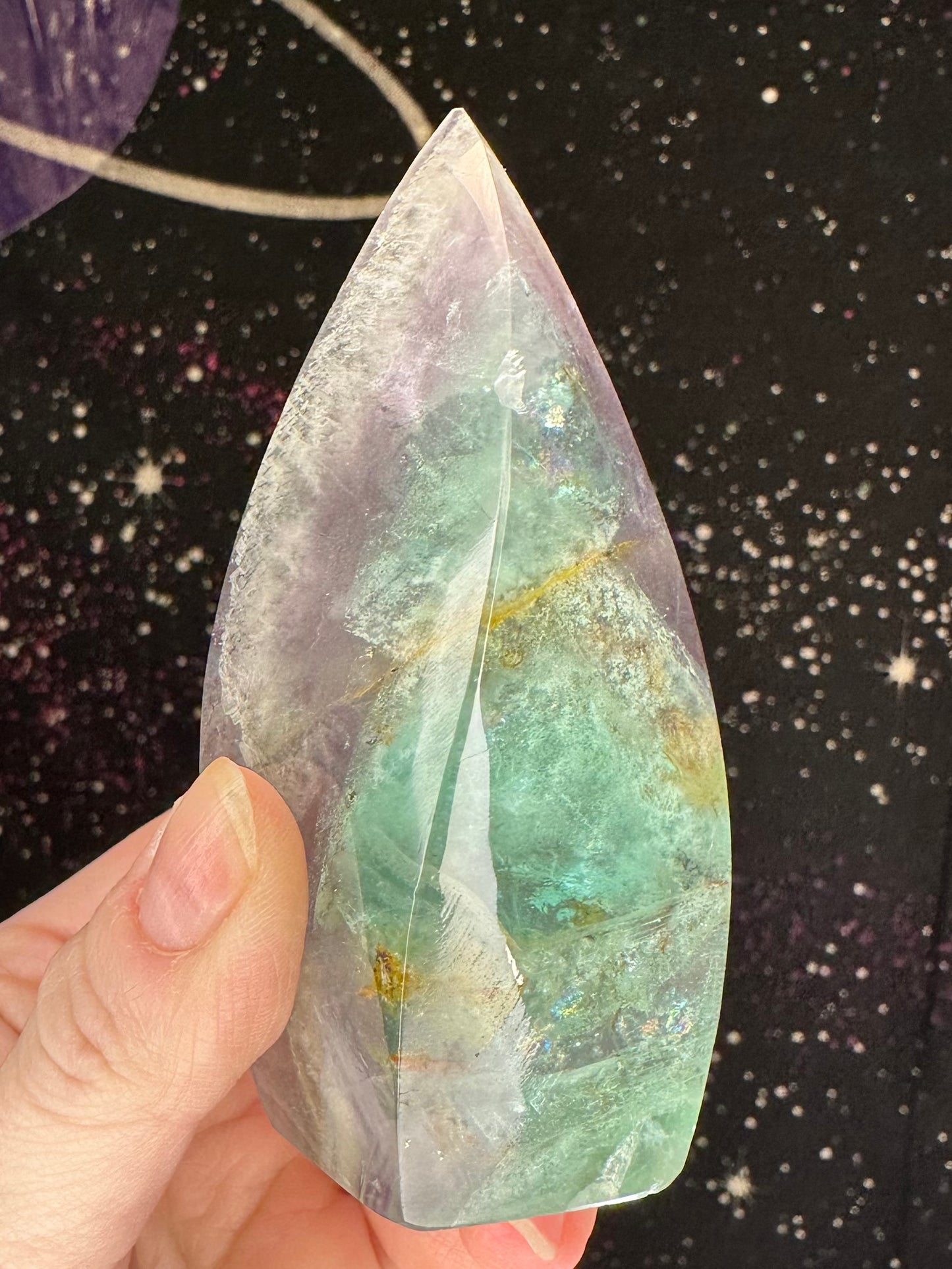 Rainbow Fluorite Flame