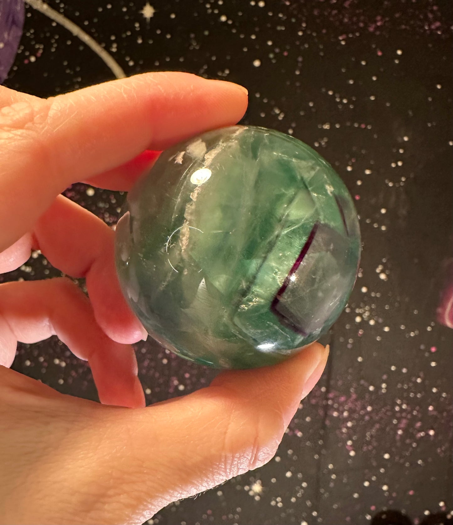 Rainbow Fluorite Sphere