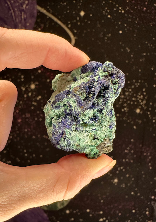 Azurite with Malachite