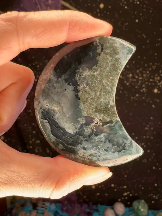 Moss Agate Moon