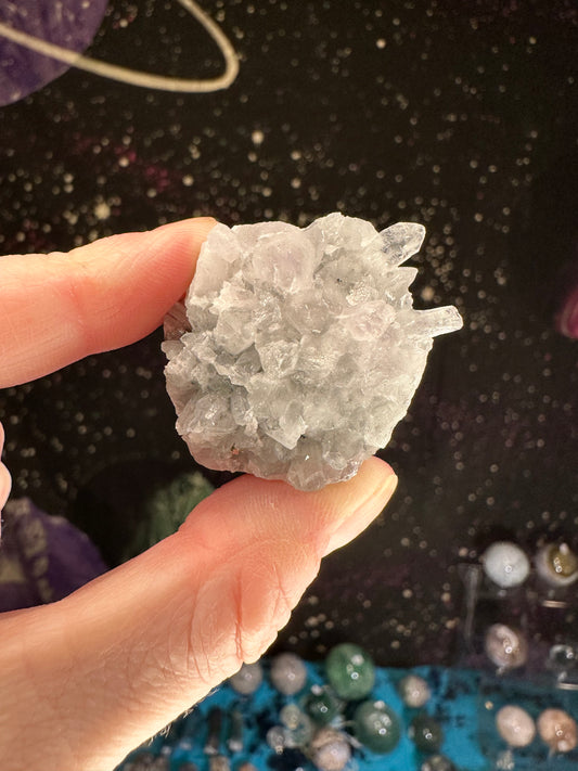 Clear Quartz Cluster with Pyrite