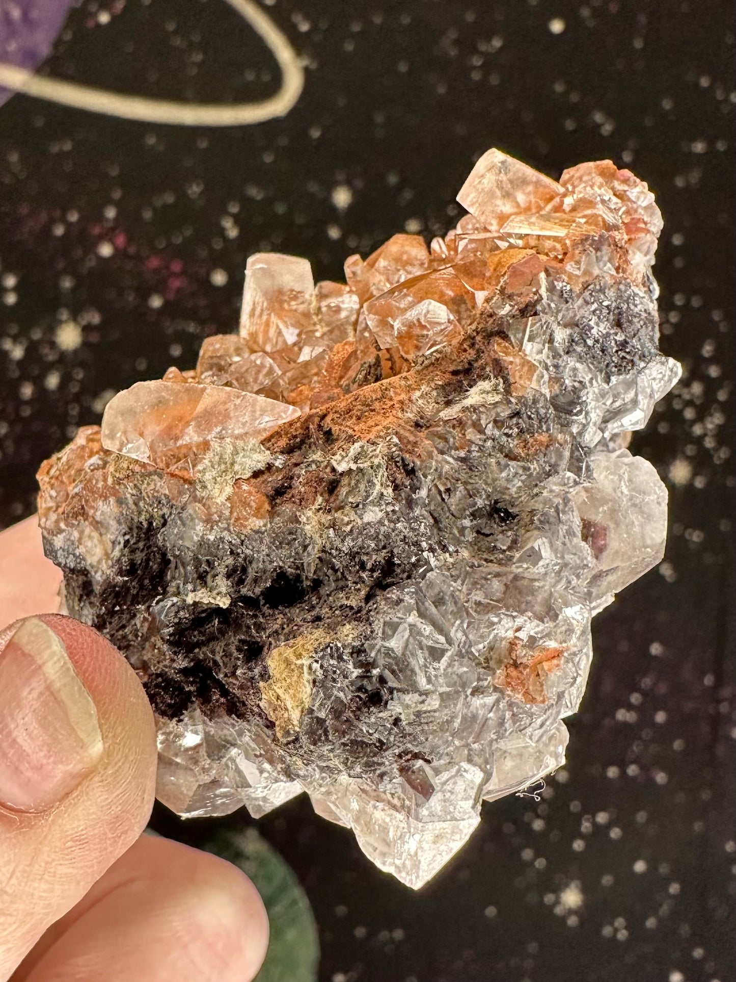 Diamond Red Calcite Cluster