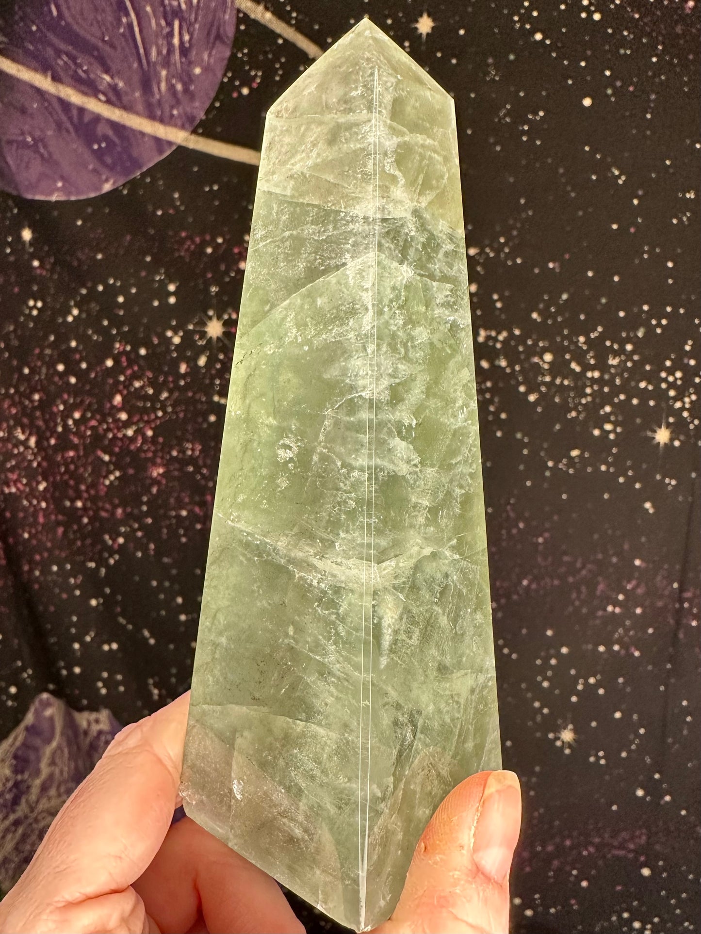 Baja Blast/Green Fluorite Obelisk