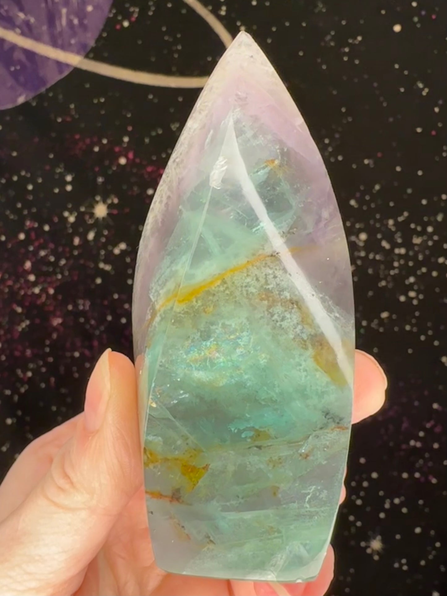Rainbow Fluorite Flame