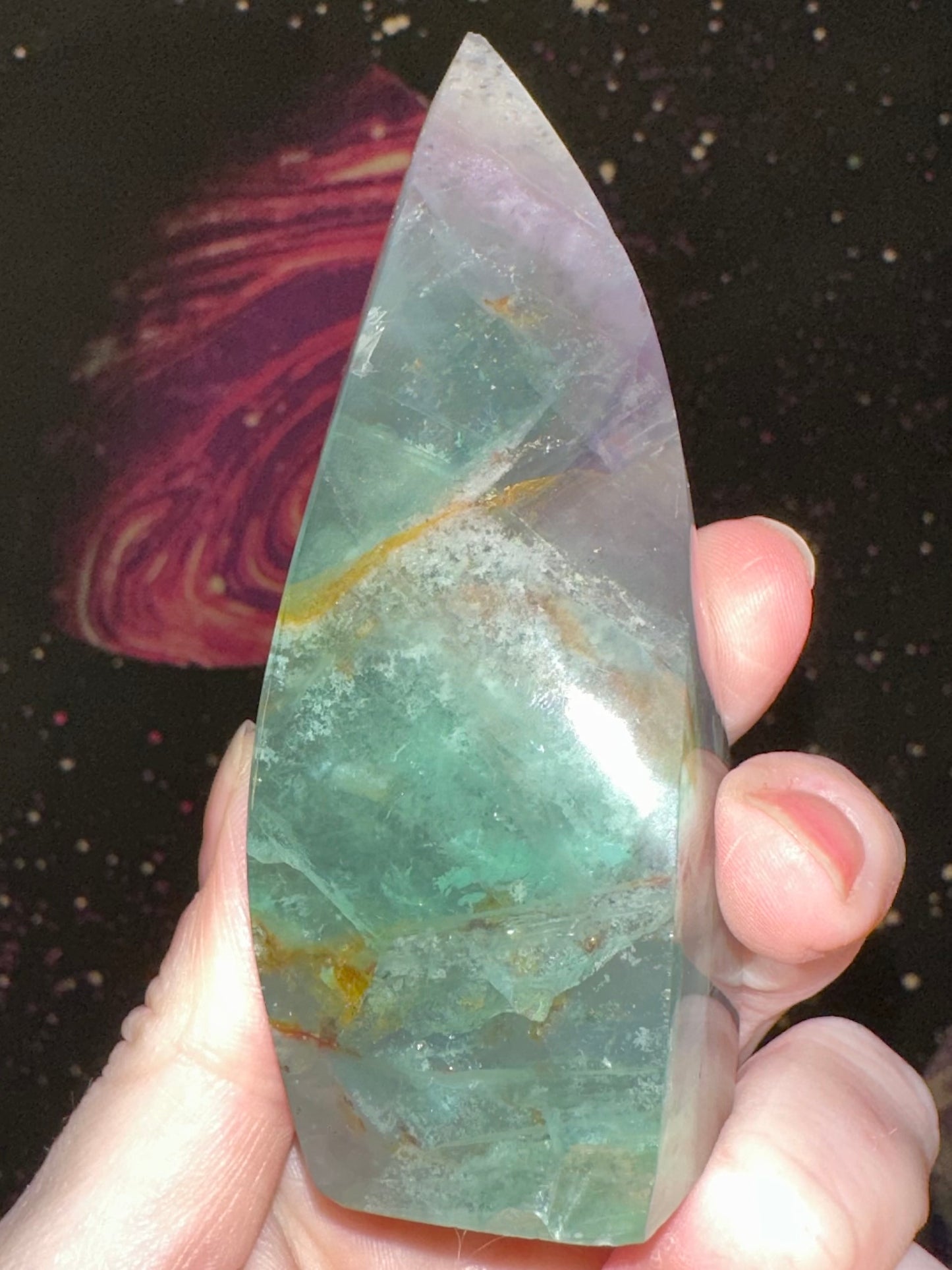 Rainbow Fluorite Flame