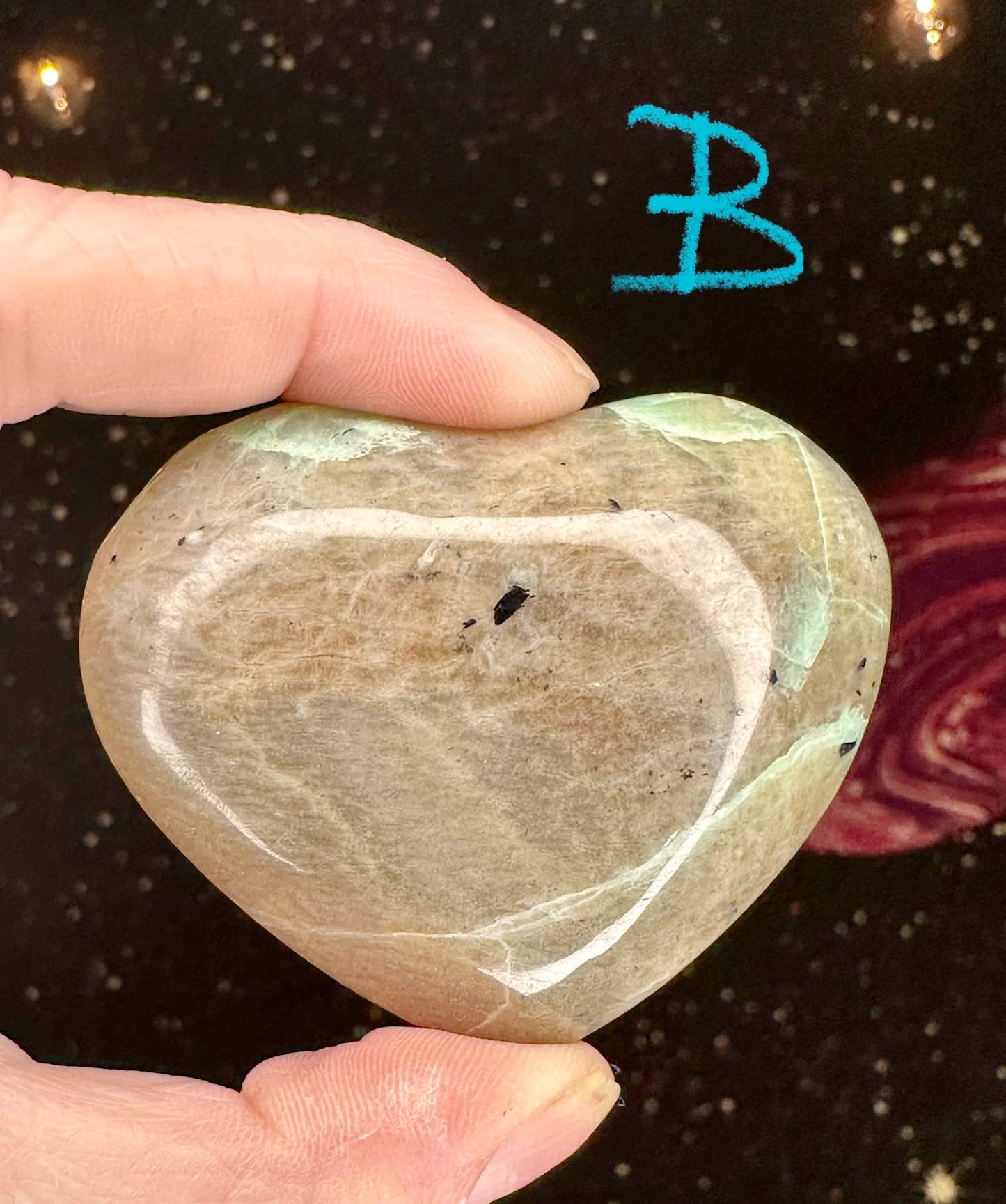 Green Moonstone (Garnierite) Heart